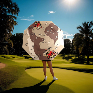Paraguas de golf personalizado con logotipo de 60 pulgadas, resistente, extragrande, a prueba de viento, con mango curvo antideslizante, para regalo empresarial o para golf. - Product Image 5