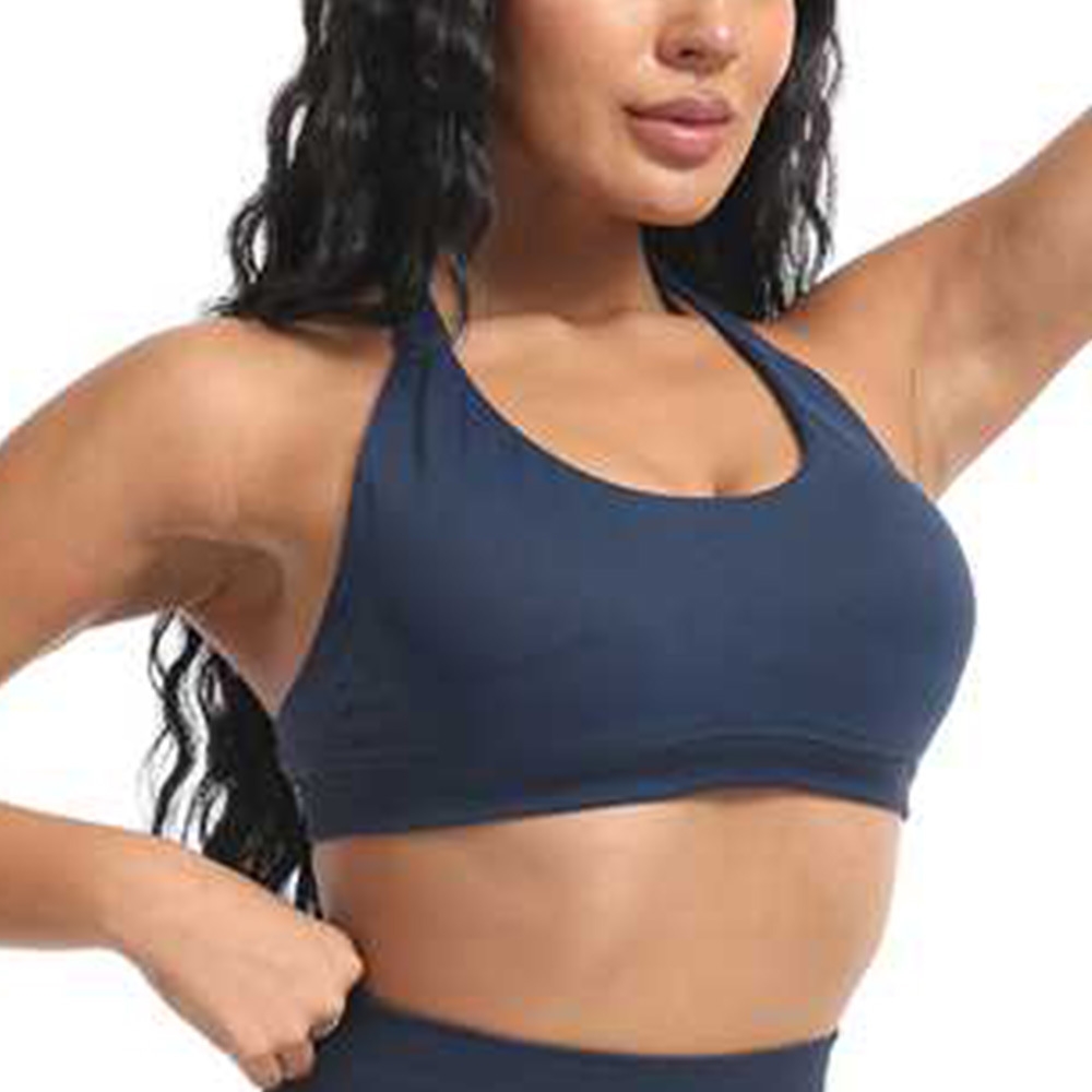 Cross-Border Neckline Beauty Back Yoga Tank Top Pilates Training Fitness Bra, Wire-Free and Breathable