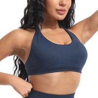 Tank Top Yoga Tanpa Kawat, Penyangga Tinggi, Desain Silang Tanpa Jahitan, Dapat Dibalik, Menunjang Kecantikan Punggung, Untuk Pilates, Latihan, dan Fitness