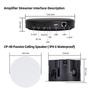 <span class=keywords><strong>Altavoz</strong></span> de Techo Inalámbrico Cloudyx CS-7 Hi-Fi, IPX6 Impermeable, WiFi de Doble Banda, Salida de 5.4 60W para una Calidad de Sonido Superior - Product Image 5
