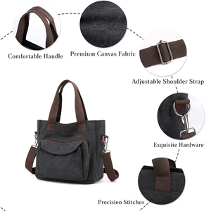 Women's Shoulder <b>Bag</b> Canvas Shoulder <b>Bag</b> Handbag <b>Hobo</b> <b>Bag</b> Tote Girls <b>Crossbody</b> <b>Bag</b> for Shopping Travel Work Daily Use - Product Image 4