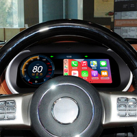 ZWNAV Tableau de bord de voiture LCD 12,3 pouces, compteur de vitesse numérique Linux pour Jeep Grand Cherokee 2011-2013