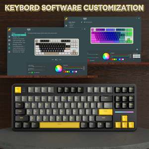 Clavier mécanique X87 sans fil tri-mode à montage Gasket, échangeable à chaud, rétroéclairage RGB, pour joueurs professionnels - Nouveauté 2026 en promotion - Product Image 6