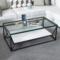 Table basse en fer trempé de luxe moderne, support rectangulaire, créatif, en verre trempé, nordique, pour salon, nouvelle collection