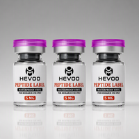 Étiquettes personnalisées pour flacons de peptides 5 ml, film transparent imprimé avec adhésif puissant pour flacons d'échantillons de laboratoire, approvisionnement en gros