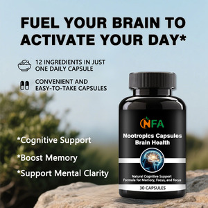 Píldoras de memoria de fábrica del fabricante, suplementos herbales, cápsulas para la salud del cerebro con vitamina B1, cápsulas nootrópicas de hojas de té verde - Product Image 6