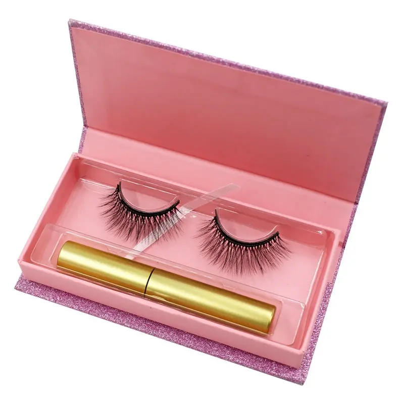 Top Sale Magnetic eyelashes silk lashes magnet eyelashes faux mink lashes silk eyelashes 3D customized box wholesale