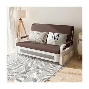 Mobiliário de sala de estar para casa, sofá-cama de canto moderno e luxuoso, sofá-cama dobrável com estrutura de metal, sofá-cama extensível