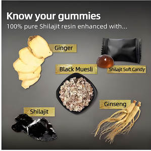 Caramelle Gommose allo <span class=keywords><strong>Shilajit</strong></span> per Adolescenti, Adulti e Donne in Gravidanza - Supporto Immunitario - Product Image 3