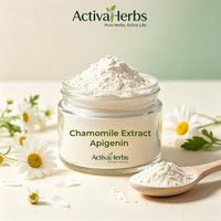 Poudre d'extrait de camomille allemande naturelle Apigenin 98% testée HPLC, matière première en vrac pour compléments alimentaires