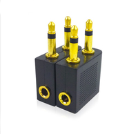 Adaptateur de vol pour écouteurs, oreillettes, connecteur plaqué or, double Jack 3.5mm, mâle à 3.5mm femelle, avion aérien, 1 pièce