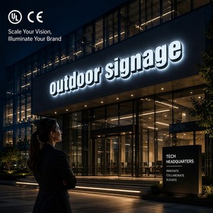 Insegna LED 3D in Acrilico Personalizzata con <span class=keywords><strong>Lettere</strong></span> Retroilluminate per Esterni, Insegna Luminosa a Parete per Attività Commerciali - Product Image 1