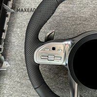 Volant en cuir semi-perforé avec écran LED pour Mercedes Benz W169 W176 CLK W207 W209 CL W216 C216 W204 W205