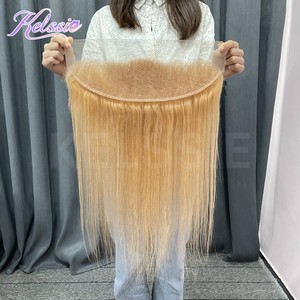 Kelssie Rose Gold Blonde 3 Bó Với Closure Straight Peru Bó Tóc Với Closure Màu 30 <span class=keywords><strong>26</strong></span> Inches <span class=keywords><strong>Remy</strong></span> Tóc Dệt - Product Image 5