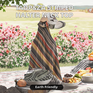 เสื้อกล้ามทอแบบลำลองสไตล์รีสอร์ท คอลเลคชั่นใหม่ประจำฤดูใบไม้ร่วงปี 2025 จาก TAOP&ZA  ทรงไม่มีสาย  ชายเสื้อไม่เท่ากัน  ลายทาง  รุ่น 9626288 - Product Image 2