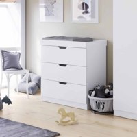 Modernes Design Massivholz Dreiteiliges Tragbares Babybett Multifunktionales Möbelset für Kinderzimmer & Wohnzimmer