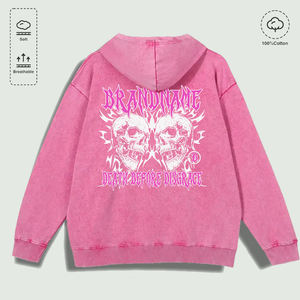 Sudadera con Capucha 100% Algodón Lavado con Estampado Gráfico de la Marca Death Before Disgrace, Multicolor - Product Image 2