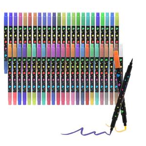 Juego de Marcadores de Doble Punta y Doble Color con Purpurina, Marcador de Pintura para Graffiti, Rotulador Artístico - Product Image 2