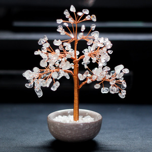 Crystal Tree Yellow Citrine Wire <b>Wrapped</b> Miniature Home Office Desk Decoration Ornament - Product Image 5