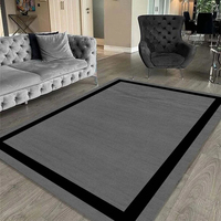 Tapis de sol vintage de luxe 3m, design marbré moelleux personnalisé, imprimé 3D abstrait, pour salon