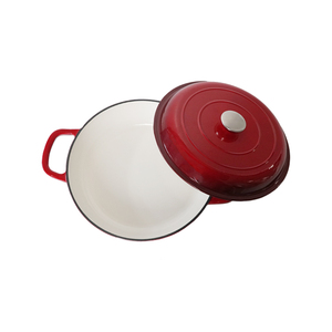 Casserole <span class=keywords><strong>en</strong></span> <span class=keywords><strong>fonte</strong></span> émaillée antiadhésive compatible avec les cuisinières à gaz, four, cocotte avec couvercle - Product Image 4