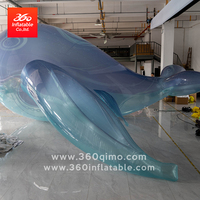 Baleine géante réaliste personnalisée pour Halloween Conception gonflable publicitaire hermétique pour événements d'extérieur