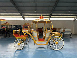 Chariot de Mariage Électrique Lumineux en Forme de Citrouille Romantique pour Transport de la Mariée - Product Image 3