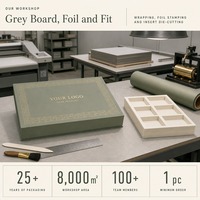 Boîte cadeau rigide personnalisée avec impression pour kit d'abonnement, insert à rabat estampé à chaud, plateau en carton gris, vente en gros, usine OEM
