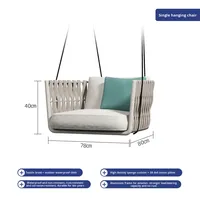 Fauteuil à bascule d'extérieur et d'intérieur pour chambre, pour adultes et enfants, fauteuil suspendu en bambou pour balcon, cour et maison, style célébrité internet