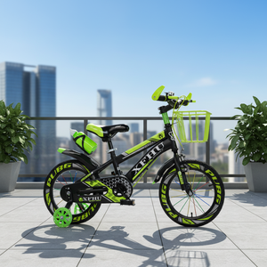 <span class=keywords><strong>Bicicletta</strong></span> per Bambini <span class=keywords><strong>con</strong></span> Telaio in Acciaio da 12/14/16/18/20 Pollici, Monovelocità, <span class=keywords><strong>con</strong></span> Sedile Regolabile, Freno e Ruote da Allenamento per Bambini dai 3 ai 12 Anni - Product Image 4