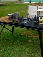 Table de camping pliante portable en aluminium de style ferme moderne pour pique-nique et barbecue IGT