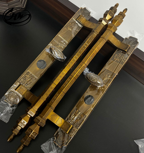 Maniglia della <span class=keywords><strong>porta</strong></span> di lusso della serratura della <span class=keywords><strong>porta</strong></span> della doppia <span class=keywords><strong>porta</strong></span> di sicurezza della maniglia di ferro antico rosso universale - Product Image 3