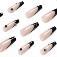 Ballerine faite à la main strass faux ongles haute qualité ongle artificiel conception longs ongles en acrylique accessoires Art 10 tailles