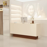 Comptoir de réception moderne minimaliste, comptoir de caisse, table de service frontale, mobilier de bureau personnalisé, comptoir d'accueil pour hall d'hôtel