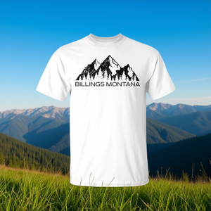 Maglietta souvenir Billings Montana Mountain, regalo per viaggiatori e appassionati di attività all'aperto - Product Image 3