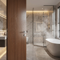Porte intérieure moderne en bois, imperméable, ignifuge, écologique, pour cuisine, chambre, salon, villa, stratifiée PVC, anti-corrosion
