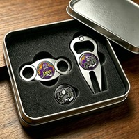 Cutter à cigares combiné en métal personnalisé, multi-coupes, vente en gros, porte-clés papillon, gravure personnalisée, marqueur de balle de golf