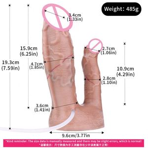 New Arrival Double Realistic Squirting <b>Dildo</b> with Suction Cup Anal <b>Dildo</b> for G-spot & Prostate Massage Adult Toy for Men - Product Image 6