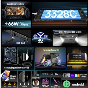 <span class=keywords><strong>Tablet</strong></span> Robusto Octa Core 4G 33280mAh(66W) Display 2K da 10.36" IP68/69K Doppia Fotocamera 50MP + 32MP Luci LED 1100LM 16GB + 256GB Android 13 - Product Image 2