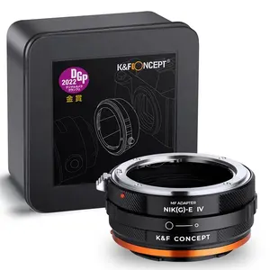 Adattatore per montaggio obiettivo K & F Concept NIK(G)-NEX IV messa a fuoco manuale compatibile con obiettivo Nikon F (tipo G) E fotocamera Sony E Mount