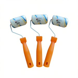 Roller Brush 4 Inch Coarse Blue Yellow Stripe Paint Roller For Wall Painting - Product Image 2