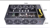 B75 Carte Mère Gpu Cas 8G RAM 128G SSD Serveur Gpu Cas Avec 8 Gpu Carte Mère 2000W Alimentation