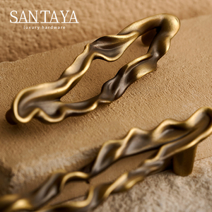 Santaya massief antiek messing handgrepen keukenkast grepen slaapkamer kledingkast ladeknoppen meubelgrepen - Product Image 6