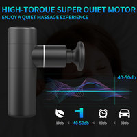 Mini pistolet de massage électrique portatif USB rechargeable pour le dos et les fascias, masseur musculaire profond