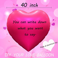 Youlun vente en gros 40in énorme gros ballons en forme de coeur de couleur rose rouge pour la fête de mariage fiançailles remise des diplômes saint valentin