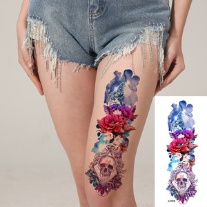 Autocollants de tatouage pour bras entiers, colorés, grande taille, transfert à l'eau, temporaires, jetables, pour la décoration corporelle - Product Image 4