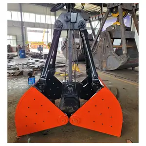 capacity 0.5/0.6/0.8 cbm oem mini excavator hydraulic rotating grab bucket with overhead crane for scrap steel lifting