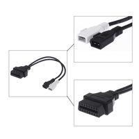 OBD2 Cables conjunto completo 1 juego de 8 piezas coche Cables herramienta de diagnóstico OBD II Cable del escáner