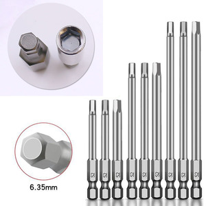 Jeu de tournevis à embouts magnétiques hexagonaux de 1/4 po H1.27-h14 50-200 mm, embouts de tournevis, embouts de perceuse, accessoires d'outils - Product Image 4