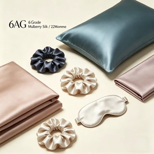 Fodera per cuscino in <span class=keywords><strong>seta</strong></span> di gelso biologica 100% di grado 6A all'ingrosso, ipoallergenica, con logo personalizzato - Product Image 5